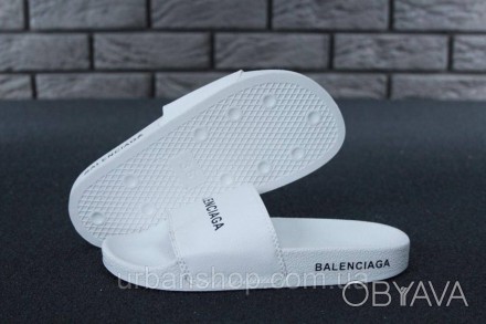Balenciaga Slippers white/white, жіночі шльопанці баленсіага, obuwie damskie.. . фото 1