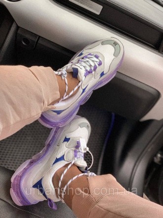 Взуття Balenciaga Triple S White Blue Purple NEW Стильний Львів 4160. . фото 4