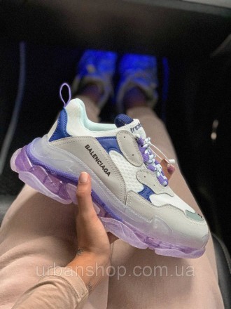 Взуття Balenciaga Triple S White Blue Purple NEW Стильний Львів 4160. . фото 2