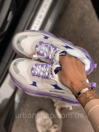 Взуття Balenciaga Triple S White Blue Purple NEW Стильний Львів 4160. . фото 6