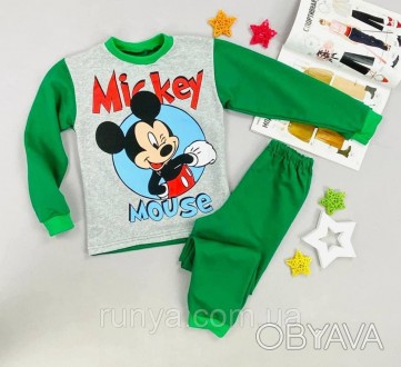 Детская теплая пижама Mickey. Яркая и красивая пижама для детей, прекрасно подой. . фото 1