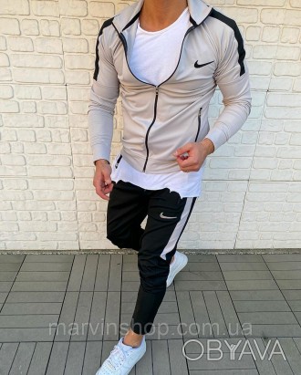 
Спортивный костюм мужской демисезонный серый чёрный без капюшона Nike (Найк)
Му. . фото 1