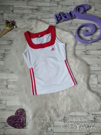 Спортивная майка Adidas женская 
в идеальном состоянии
Размер 42(S)
Замеры:
длин. . фото 1