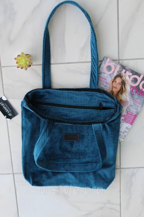 
Вельветовая женская сумка Leaflet! Синяя!
Вельветовая сумка шоппер (или сумка т. . фото 4