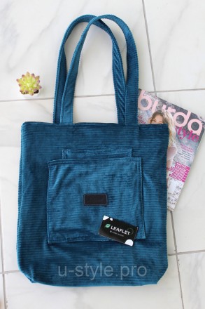 
Вельветовая женская сумка Leaflet! Синяя!
Вельветовая сумка шоппер (или сумка т. . фото 2