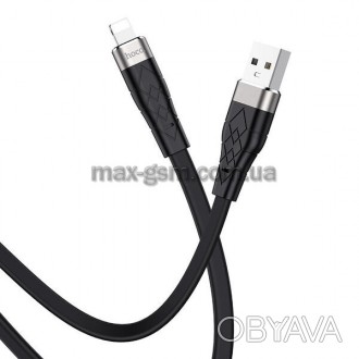 Силиконовый кабель для зарядки и передачи данных X53 USB - Lightning, 1 м, ток д. . фото 1