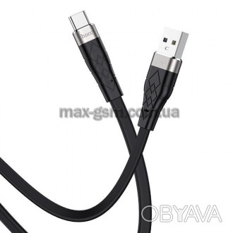 Силиконовый кабель для зарядки и передачи данных X53 USB - Type-C, 1 м, ток до 3. . фото 1