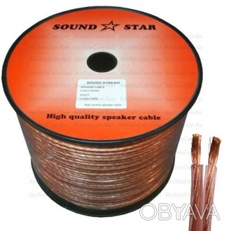 Кабель акустический Sound Star, CCA, 2х4.0мм², прозрачно-розовый, 100м
Кабе. . фото 1
