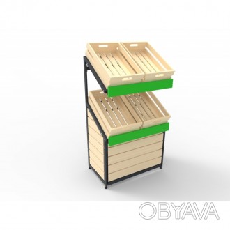 Торговый стеллаж для фруктов и овощей 02-21-8 W