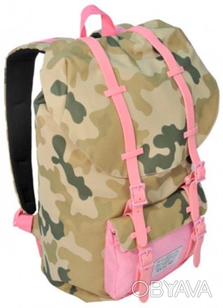  Рюкзак для ноутбука 15,6" Paso CM-192A 25L Камуфляж Розовый Выполнен в урбанист. . фото 1