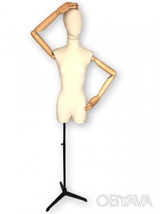 Качественный глянцевый комбинированный манекен в полный рост
Высота: 180 см (рег. . фото 1