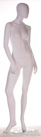 FBLA-YE3 Манекен женский безликий белый глянец реалистично продемонстрирует одеж. . фото 1