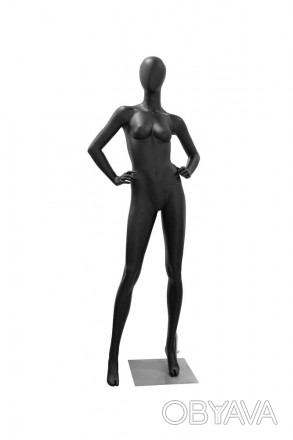 LORA-6 Манекен женский безликий,черный МАТ реалистично продемонстрирует одежду в. . фото 1
