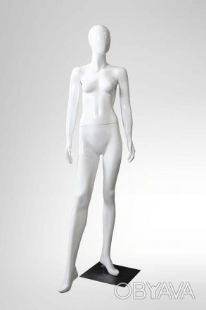 LUCY-3 Манекен женский безликий,белый глянец реалистично продемонстрирует одежду. . фото 1