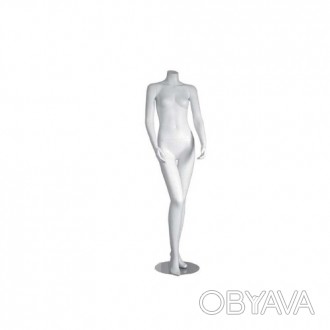 WMA-8 Манекен женский белый без головы реалистично продемонстрирует одежду вашег. . фото 1