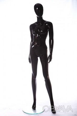 LIZA-2 Манекен женский безликий, черный глянец реалистично продемонстрирует одеж. . фото 1