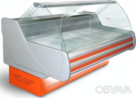 
Холодильная витрина Невада ПВХС(Д) «ТехноХолод» шириной 1,21 м с гнутым стеклом. . фото 1