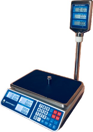 Весы торговые ВТД-СЛ с двухсторонним жидкокристаллическим дисплеем (LCD) на стой. . фото 5