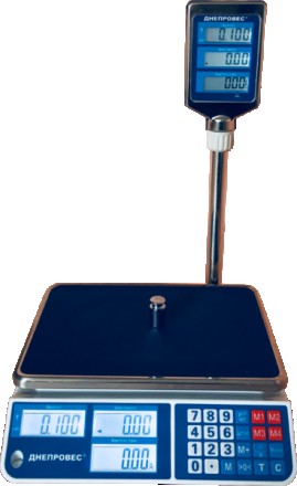 Весы торговые ВТД-СЛ с двухсторонним жидкокристаллическим дисплеем (LCD) на стой. . фото 2