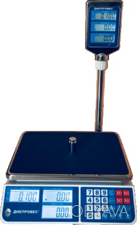 Весы торговые ВТД-СЛ с двухсторонним жидкокристаллическим дисплеем (LCD) на стой. . фото 1