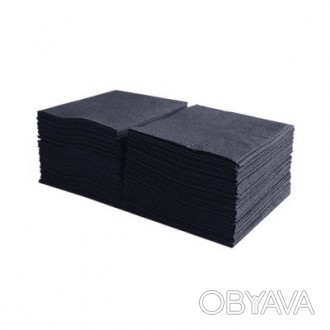 
Бумажные столовые салфетки выполнены из двухслойной 100% целлюлозы черного цвет. . фото 1