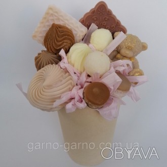 подарунок на 8 березня мило букет мильних солодощів квіткова композиція з мила р. . фото 1