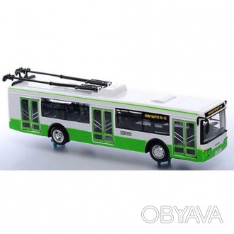 Игрушечный троллейбус инерционный 9690AB «АВТОПРОМ» поразит своим сходством с на. . фото 1