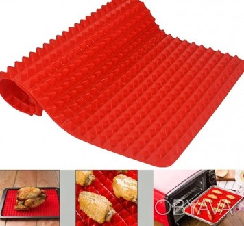 Уникальный рельеф силиконового коврика Pyramid Pan позволяет продуктам запекатьс. . фото 1