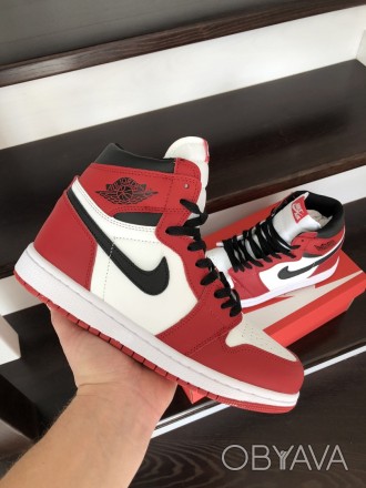 Кроссовки мужские белые с красным кожа Nike Air Jordan 
Производитель: Вьетнам
М. . фото 1