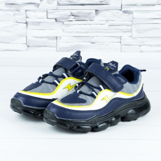 Кроссовки детские демисезонные синие b-613
Застежка шнурки и липучка
Материал: э. . фото 6
