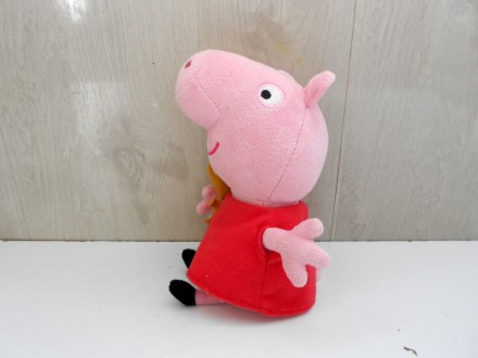 Милая мягкая игрушка свинка Пеппа с мишкой Тедди в руках Peppa Pig Ty  Высота:  . . фото 4