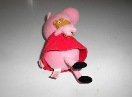 Милая мягкая игрушка свинка Пеппа с мишкой Тедди в руках Peppa Pig Ty  Высота:  . . фото 8