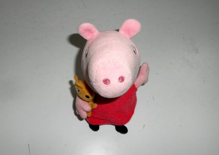Милая мягкая игрушка свинка Пеппа с мишкой Тедди в руках Peppa Pig Ty  Высота:  . . фото 10