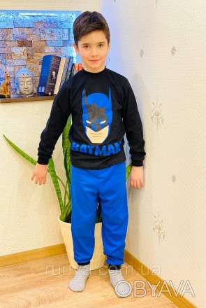 Детская пижама для мальчика Batman. Ткань: кулир 100% хлопок, модель не теплая.
. . фото 1