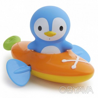 Игрушка для ванной Munchkin Пингвин гребец с заводным механизмом. Особенности: в. . фото 1