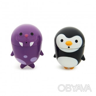 Игрушка для ванной Munchkin Пингвин и морж состоит из двух фигурок-брызгалок. Ос. . фото 1