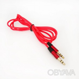 AUX кабель 1 метр 3.5mm Jack (красный)
длина 100 cm
Совместимость :
универсальны. . фото 1