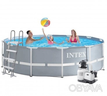 Каркасный бассейн Intex, 366x122 см (песочный фильтр-насос 6000 л/ч, лестница, т. . фото 1