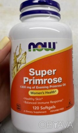 
NOW Super Primrose 1300 mg of Evening Primrose Oil 120 sgels
✅Только оригинальн. . фото 1