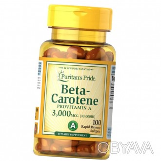 Бета-каротин Витамин А Puritan's Pride Beta-Carotene 3,000 mcg 100 капс
✅Только . . фото 1