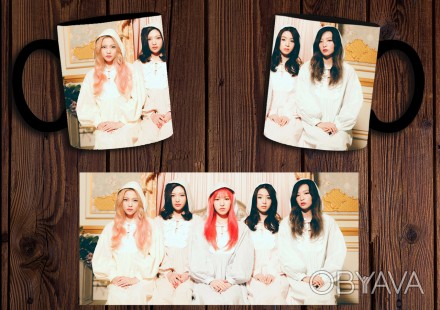 Замечательный сувенир для поклонника группы "Red Velvet". Чашка будет стильно см. . фото 1