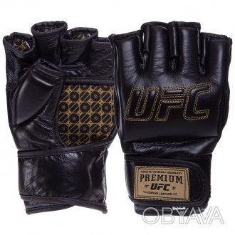 Перчатки для смешанных единоборств MMA кожаные UFC PRO Prem благодаря открытым п. . фото 1