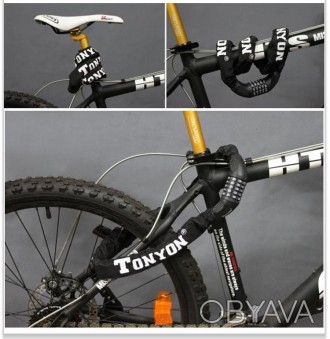 Цепь противоугонная (велозамок) торговой марки TONYON.
Модель TY732
длина: 0,9м,. . фото 1