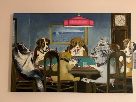 Собаки играют в покер 2018 год Dogs Playing Poker Картина маслом 90х60. Київ. фото 1 Собаки играют в покер 2018 год Dogs Playing Poker Картина маслом 90х60. Київ. фото 1