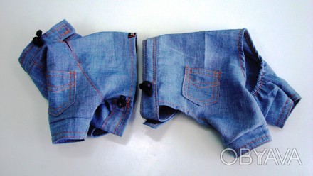 Костюм для собачки из джинса с шортами или юбкой 29х46