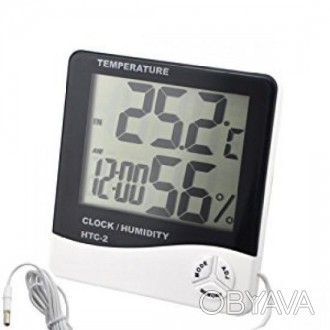 Цифровой термометр 
внутренний наружный датчик температуры Двойной 
Max-Min памя. . фото 1
