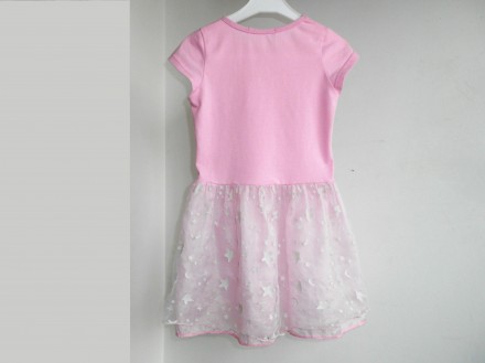 Розовое детское платье с принтом  LOL Friends Xuan 
Возраст:  6 – 7 лет. . . фото 3