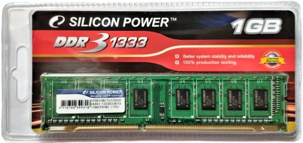Память для ПК DDR3 1GB 1333 MHz Silicon Power SP001GBLTU133S02. Київ. фото 1 Память для ПК DDR3 1GB 1333 MHz Silicon Power SP001GBLTU133S02. Київ. фото 1