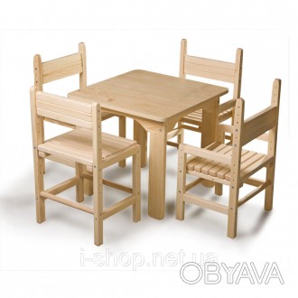 Детский стол и стул сосновый. . фото 1