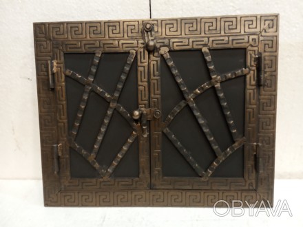 Двери изготовлены из стали с элементами ковки в греческом стиле .
Размер: 400х30. . фото 1